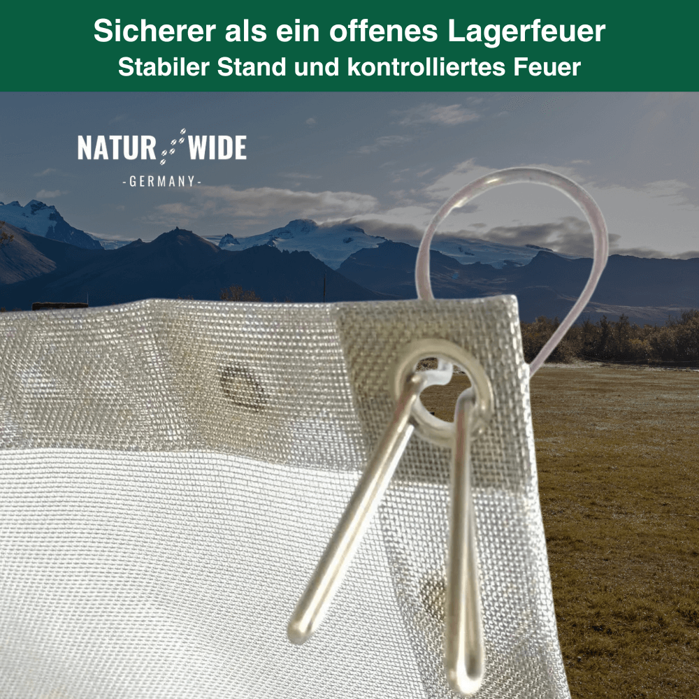 Tragbare Feuerstelle aus Edelstahl, faltbar – Ansicht 7