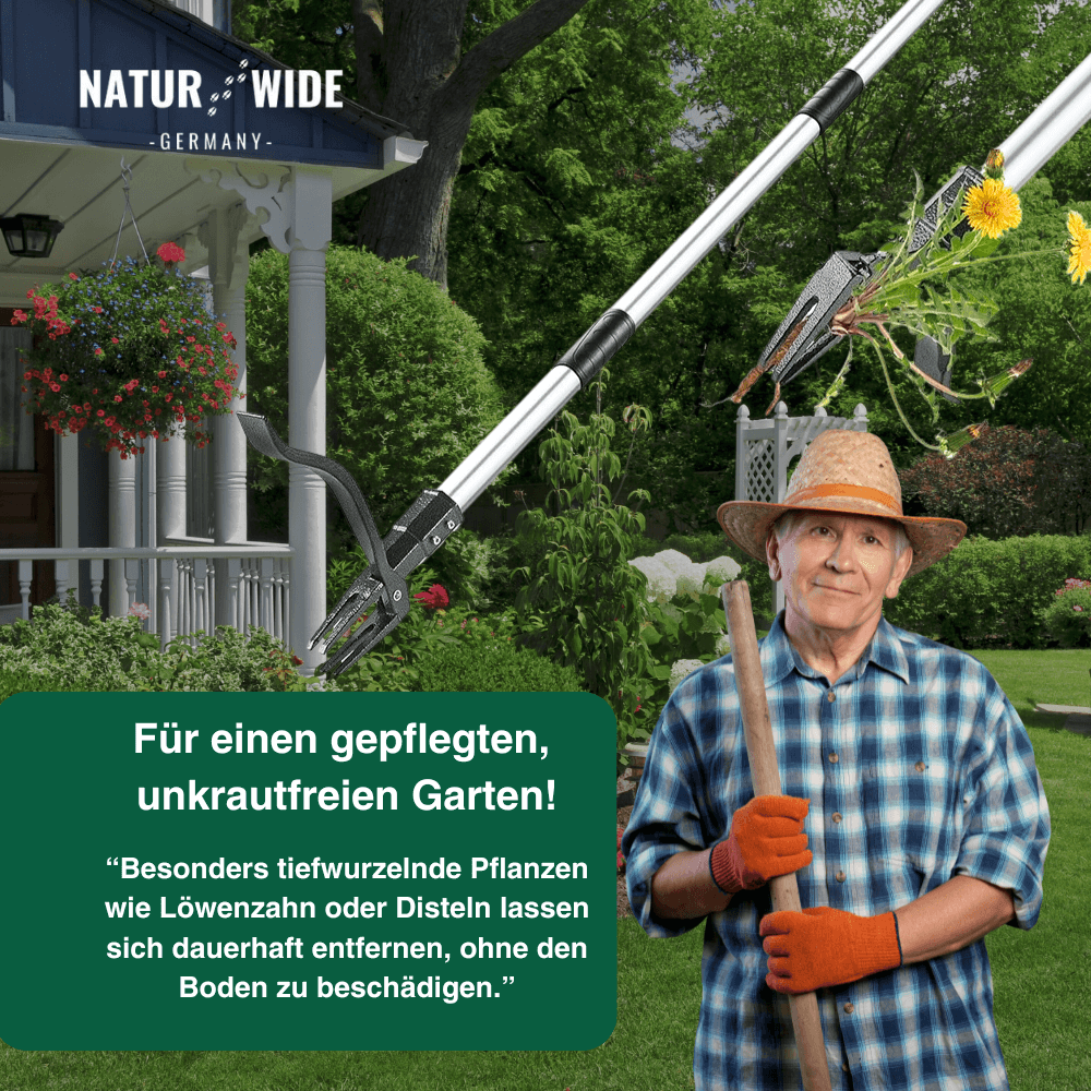 Unkrautstecher mit Fußtritt und langem Stiel – Ansicht 5
