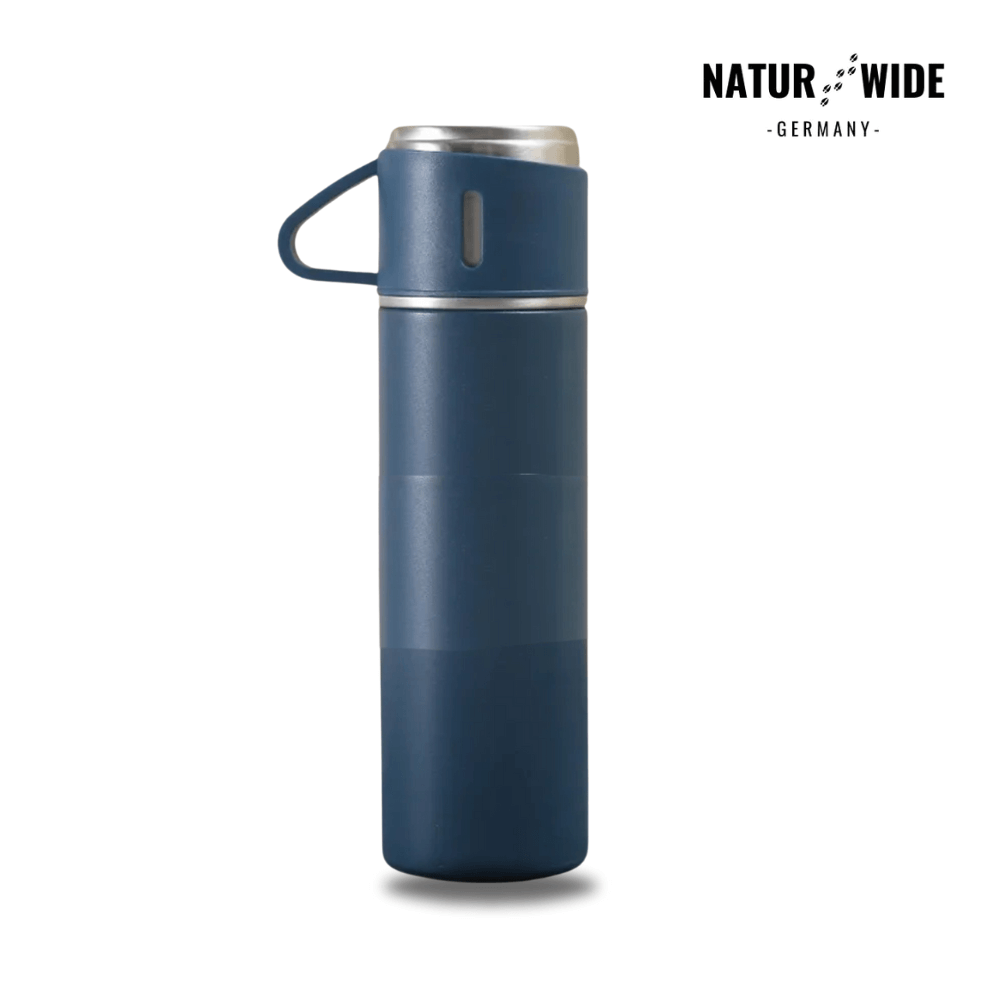 Thermosflasche 500 ml mit 3 Tassen, Edelstahl – Ansicht 20
