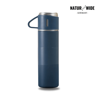 Thermosflasche 500 ml mit 3 Tassen, Edelstahl – Ansicht 20