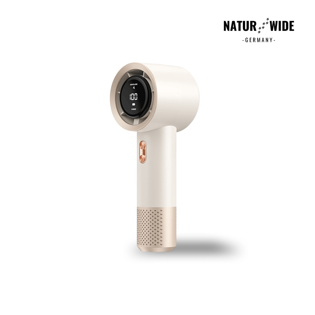 Hand-Ventilator mit 199 Stufen und USB-C – Ansicht 2