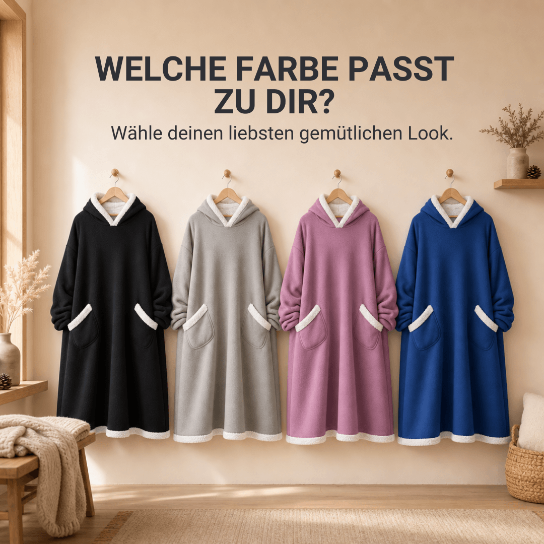 Oversize Deckenhoodie aus Flanell mit Kapuze – Ansicht 21