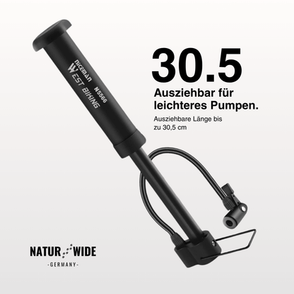 Mini-Standpumpe für Fahrrad & Ball, 5,5 bar – Ansicht 4