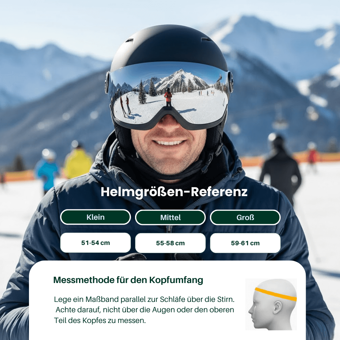 Skihelm mit integriertem Visier, Anti-Beschlag – Ansicht 8