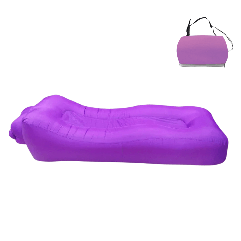 Aufblasbares Sofa-Luftbett ohne Pumpe, 200 kg – Lila