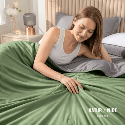 Kühlende Sommerdecke aus Ice Silk, doppelseitig – Ansicht 5