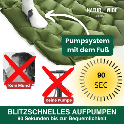 Doppel-Isomatte für 2 Personen mit Fußpumpe – Ansicht 14