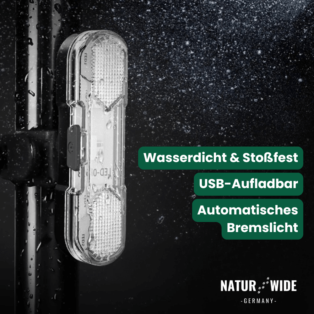 Fahrrad-Rücklicht mit Bremslicht, USB-Akku – Ansicht 4
