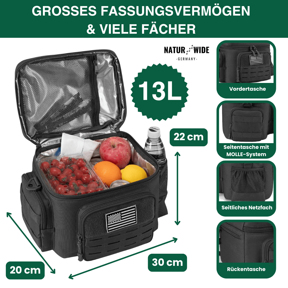 Robuste Kühltasche, isoliert für warm und kalt – Ansicht 12
