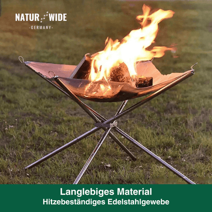 Tragbare Feuerstelle aus Edelstahl, faltbar – Ansicht 4
