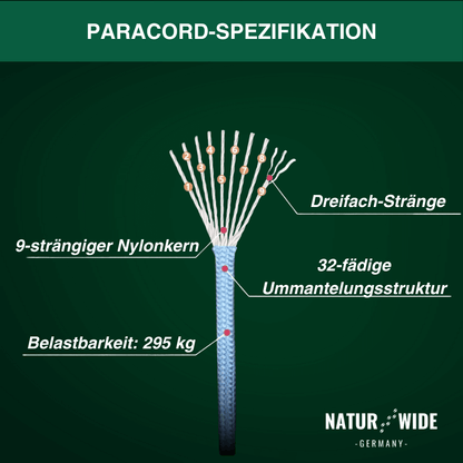 Paracord mit 9 Kernen, 5, 15 oder 31 m – Ansicht 4