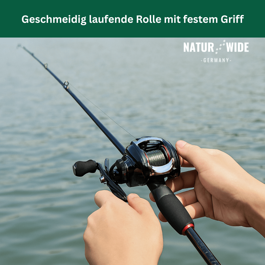 Angelset mit Carbonrute & Baitcaster, 2,4 m – Ansicht 5