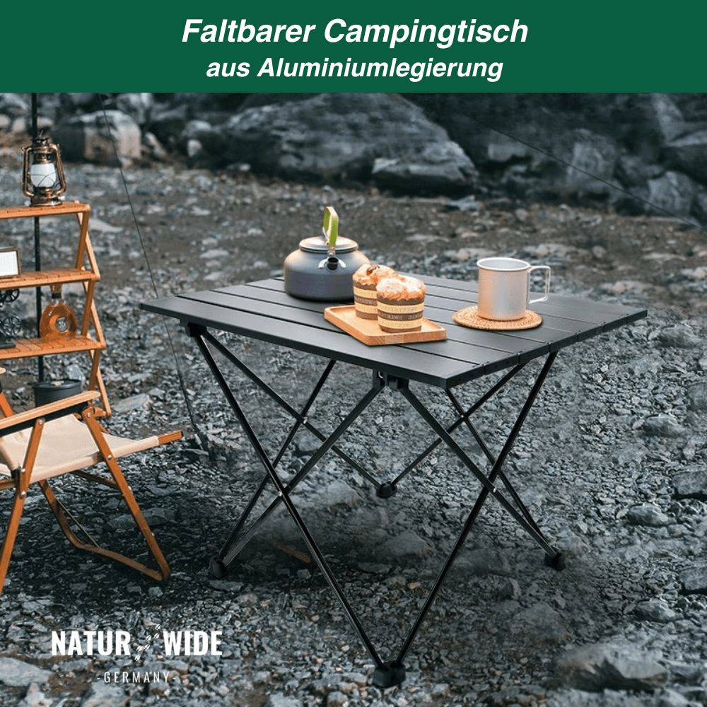 Faltbarer Camping-Tisch aus Aluminium, 2 Größen – Ansicht 8