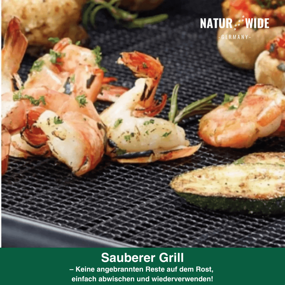 Grillmatten aus Glasfaser, 36 × 42 cm, 3er/10er – Ansicht 3