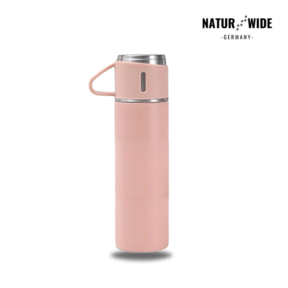 Thermosflasche 500 ml mit 3 Tassen, Edelstahl – Ansicht 19