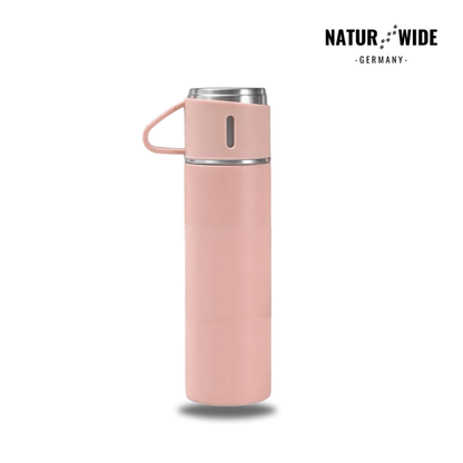 Thermosflasche 500 ml mit 3 Tassen, Edelstahl – Ansicht 19