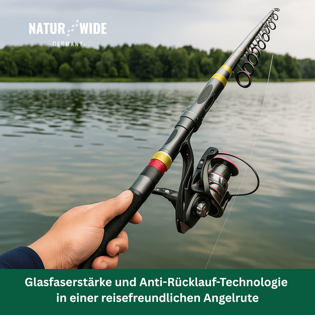 Teleskop-Angelset mit Rolle, 1,8 bis 2,7 m – Ansicht 5