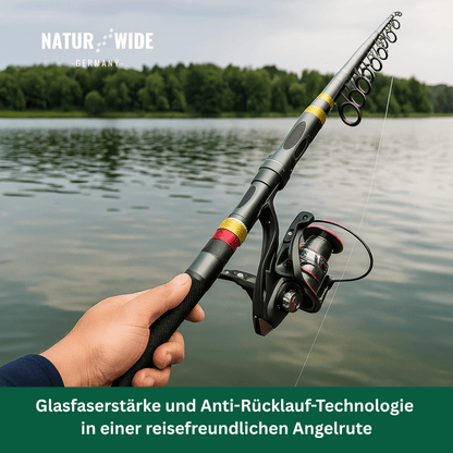 Teleskop-Angelset mit Rolle, 1,8 bis 2,7 m – Ansicht 5