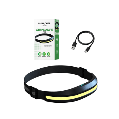 Stirnlampe Pro mit 400 Lumen, USB-C, Rotlicht