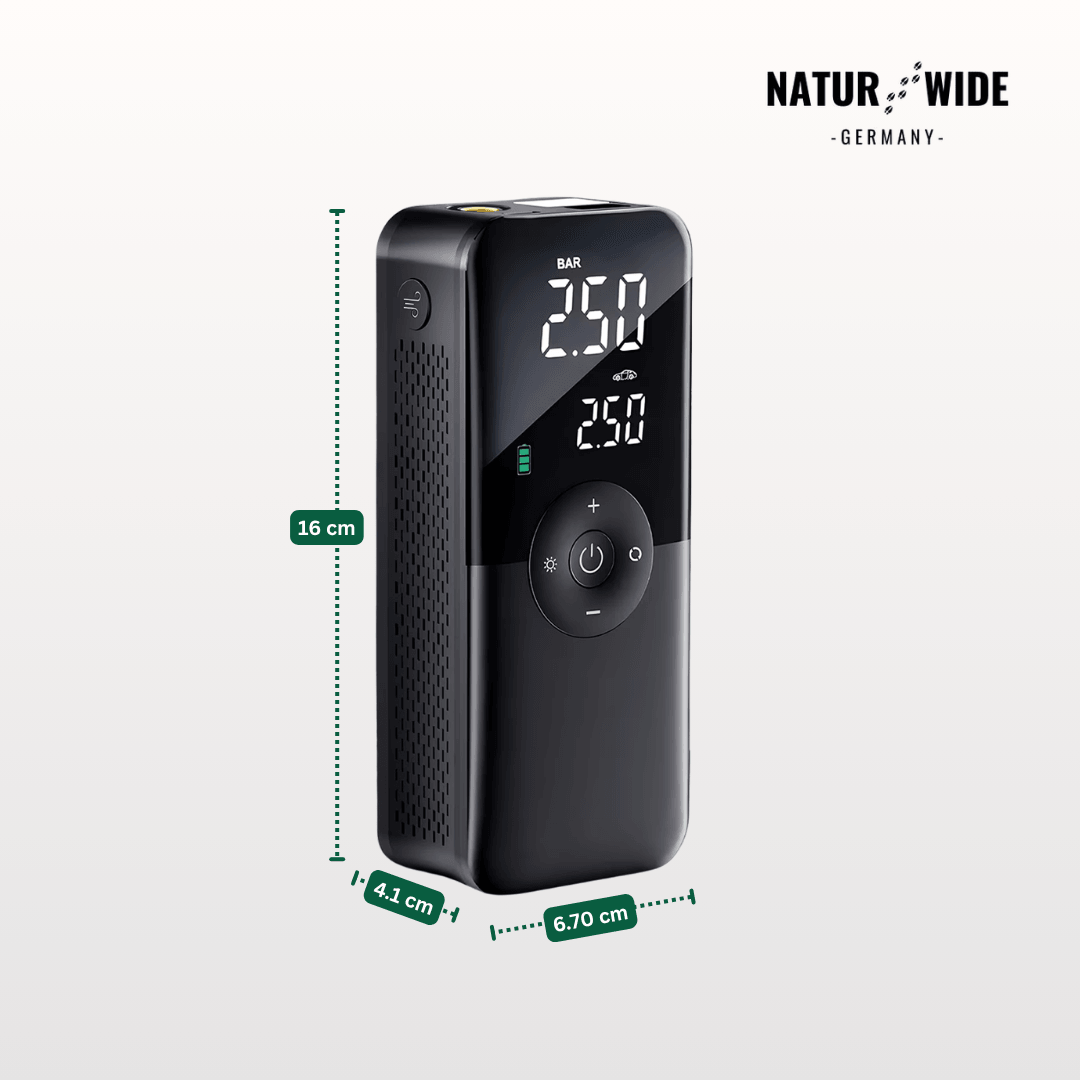 Akku-Reifenkompressor mit Display & Powerbank – Ansicht 18