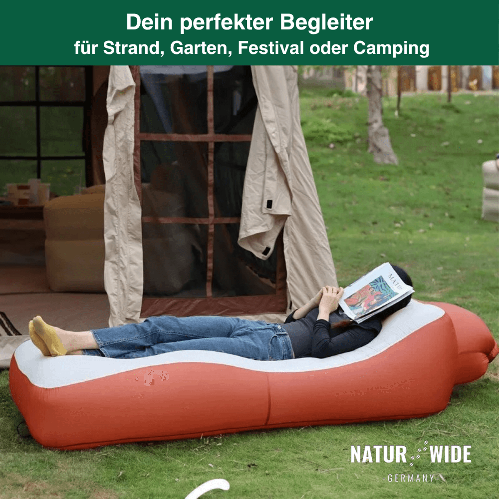 Aufblasbares Sofa-Luftbett ohne Pumpe, 200 kg – Ansicht 9