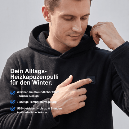 USB beheizter Hoodie mit Reißverschluss, unisex – Ansicht 4