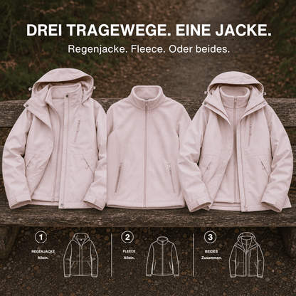Damen Regenjacke 2-in-1 mit Fleece-Innenjacke – Ansicht 6