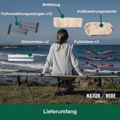 Faltbares Feldbett bis 120 kg, nur 2,2 kg – Ansicht 10