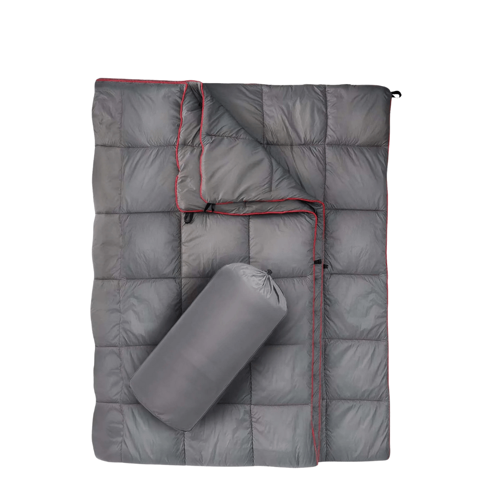 Outdoor-Reisedecke 140 × 200 cm, wasserabweisend – Grau