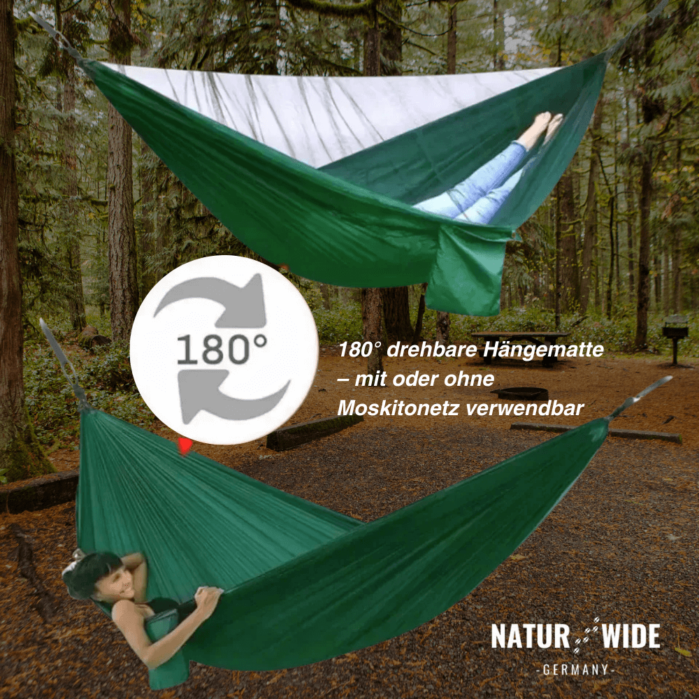 Camping-Hängematte mit Moskitonetz, bis 200 kg – Ansicht 3