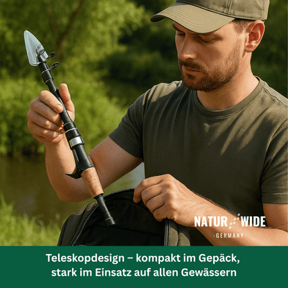 Teleskop-Angelrute aus Carbon, 1,5–2,4 m – Ansicht 3