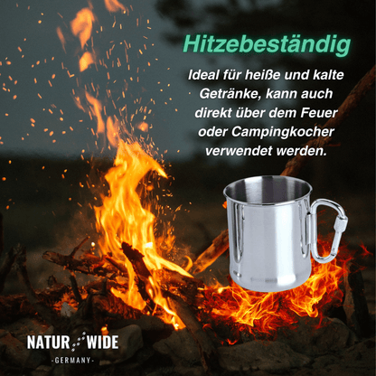 Edelstahlbecher 500 ml mit Karabinergriff – Ansicht 4