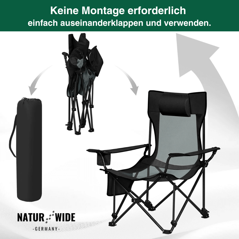 Faltbarer Relaxstuhl mit Liegeposition, 150 kg – Ansicht 3