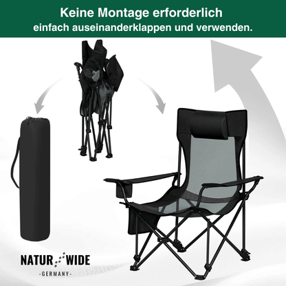 Faltbarer Relaxstuhl mit Liegeposition, 150 kg – Ansicht 3