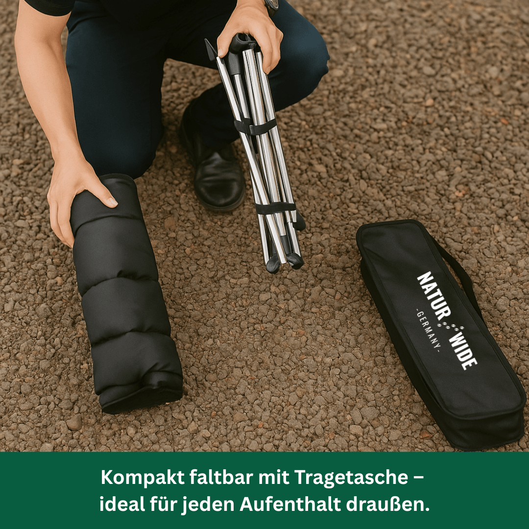 Camping-Schaukelstuhl XXL, faltbar, gepolstert – Ansicht 5