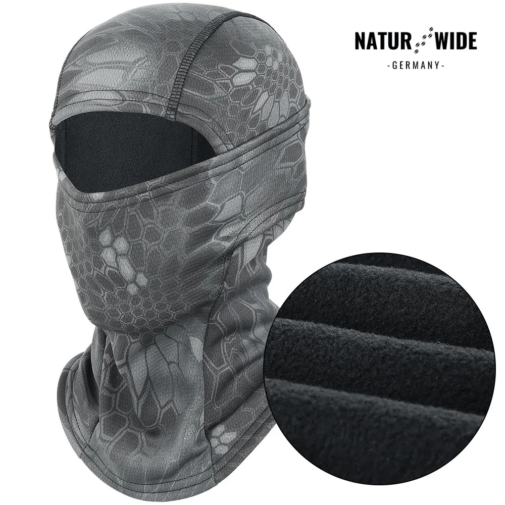 Fleece-Sturmhaube winddicht, auch unter Helm – Ansicht 11
