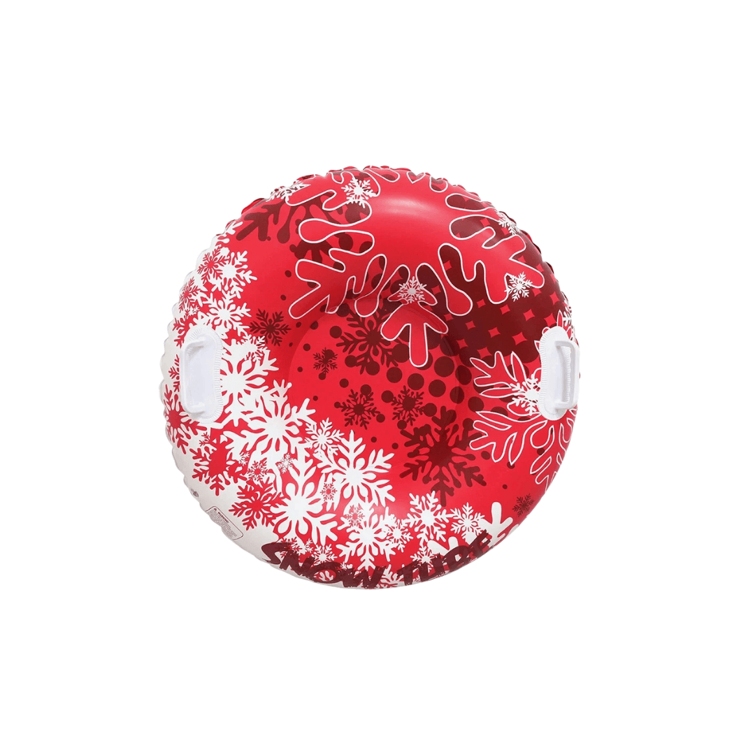 Aufblasbarer Schneereifen mit Griffen – Rot