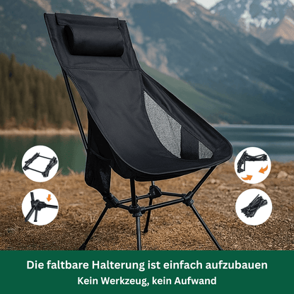 Faltbarer Campingstuhl mit Getränkehalter – Ansicht 5