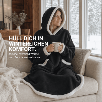 Oversize Deckenhoodie aus Flanell mit Kapuze – Ansicht 17