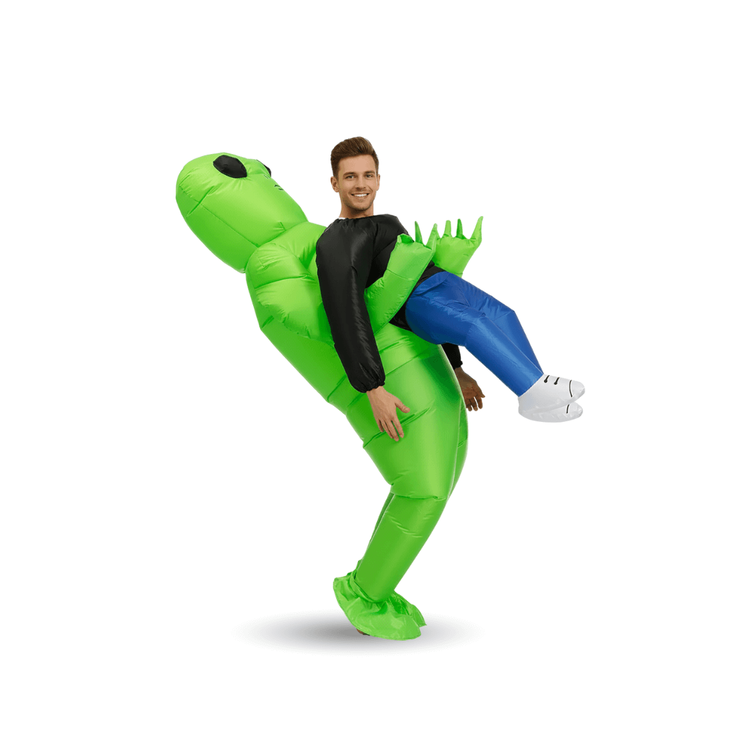Aufblasbares Alien-Kostüm für Kind & Erwachsene