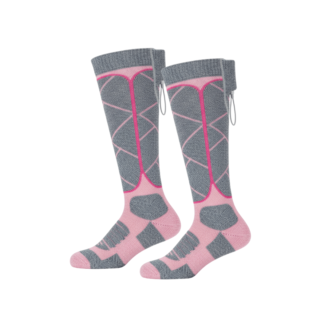Beheizte Socken aus Baumwolle, 3 Heizstufen – Rosa