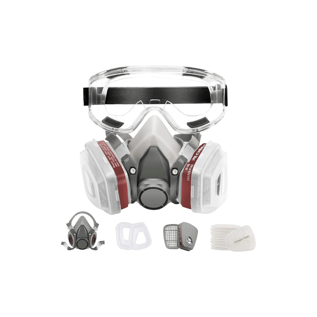 Halbmaske mit Filterpatronen & Schutzbrille – Ansicht 13
