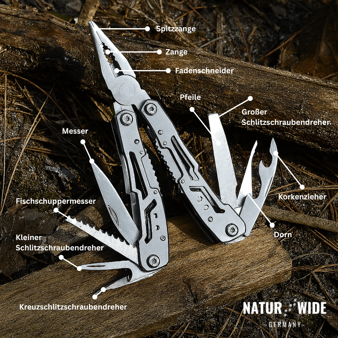 Multi-Tool aus Edelstahl, 14 Funktionen – Ansicht 5