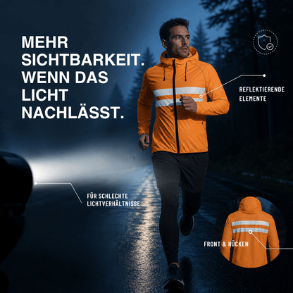 Ultraleichte Regenjacke Pro mit Reflektoren – Ansicht 11