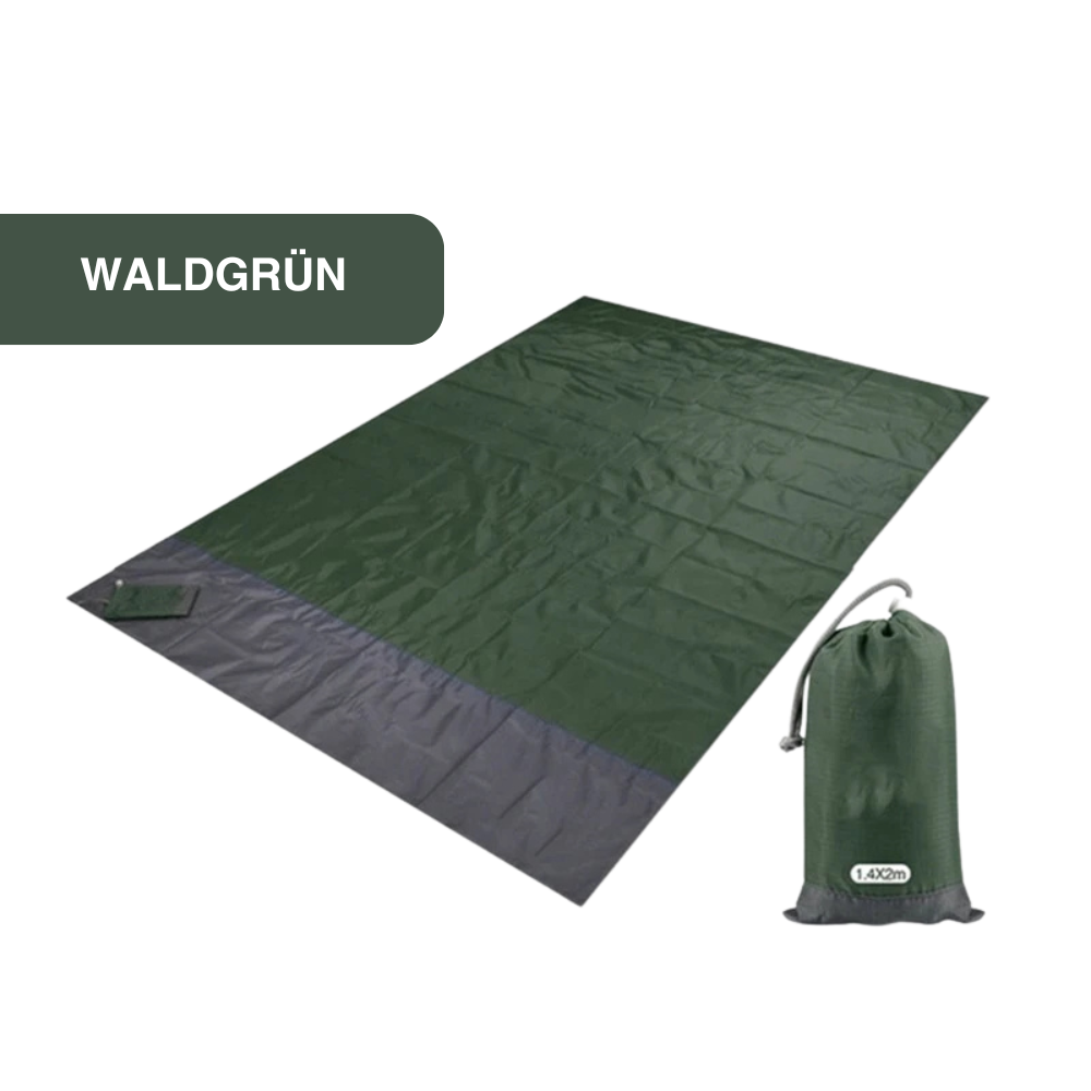 Wasserdichte Picknickdecke & Stranddecke – Waldgrün