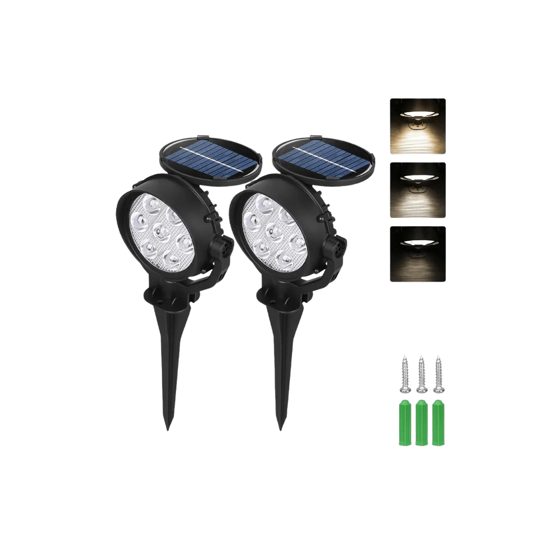 Solar-Gartenstrahler 2er-Set, IP65, verstellbar – Ansicht 16