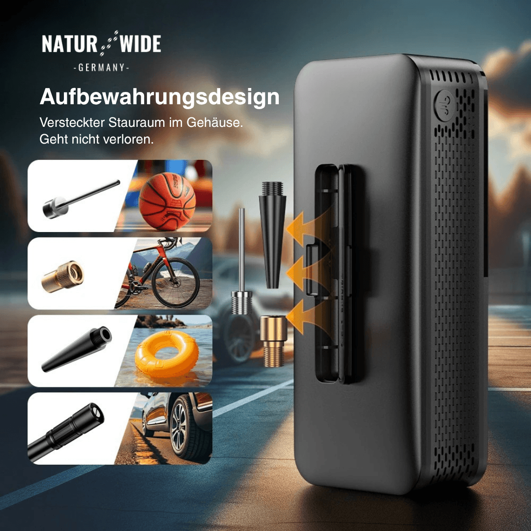 Akku-Reifenkompressor mit Display & Powerbank – Ansicht 6