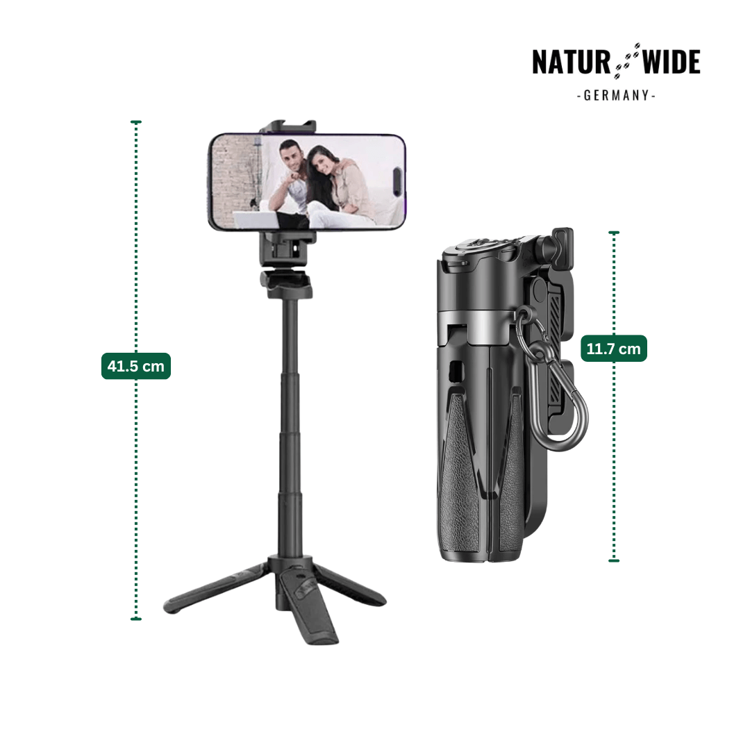 Mini-Selfie-Stick mit Stativ & Fernauslöser – Ansicht 15