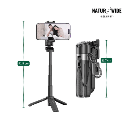 Mini-Selfie-Stick mit Stativ & Fernauslöser – Ansicht 15