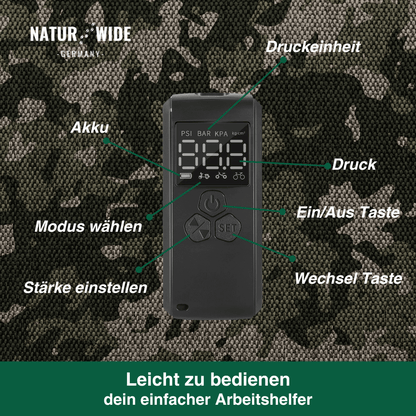 Akku-Minipumpe mit Display, bis 10,5 bar – Ansicht 2